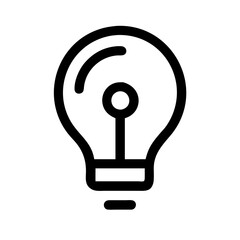 Poster - Light Bulb Vector Icon for Ideas and Illumination Representation
