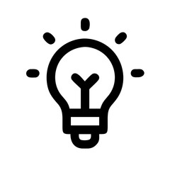 Poster - Light Bulb Vector Icon for Ideas and Illumination Representation