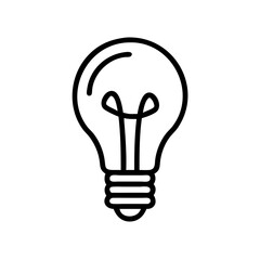 Poster - Light Bulb Vector Icon for Ideas and Illumination Representation