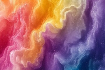 Aufkleber - Colorful abstract swirl design with vibrant hues of orange, yellow, pink, and purple creating a dreamy texture