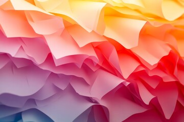 Poster - Colorful layered paper texture creating a vibrant display of gradients in bright hues