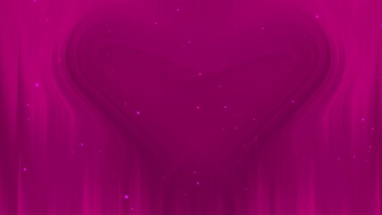 Poster - A Vibrant Heart Shape Design in Shades of Pink with Abstract Lines and Texture