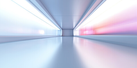 Wall Mural - empty space inside futuristic room, showroom, spaceship, hall or studio in perspective. include ceil