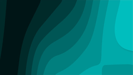 Aufkleber - blue gradient colorful wavy overlapping layers of papercut background. blue gradient paper cut backg