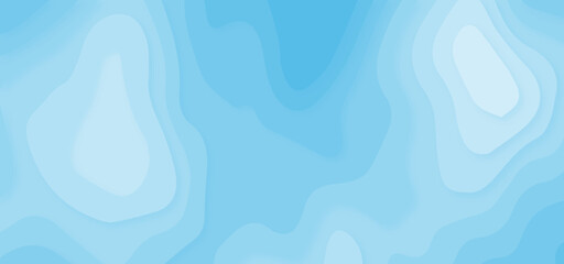 Aufkleber - blue gradient colorful wavy overlapping layers of papercut background. blue gradient paper cut backg