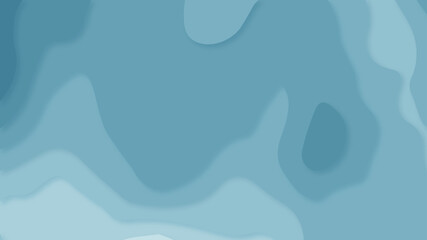 Aufkleber - blue gradient colorful wavy overlapping layers of papercut background. blue gradient paper cut backg