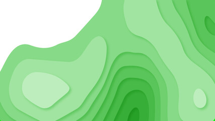 Aufkleber - abstract realistic colorful papercut backgorund with wavy layers. 3d topography relief. abstract pap