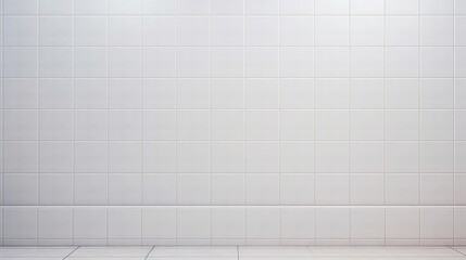 Poster - Modern White Tiled Wall with Chequered Pattern in a Bathroom Space Ideal for Home Renovation and Interior Design Inspiration
