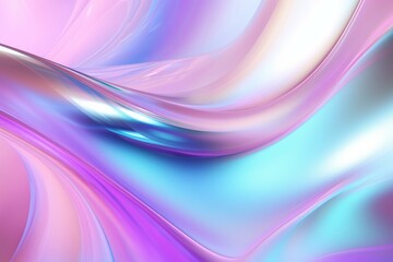 Fototapete - Abstract colorful wavy background flowing smoothly in pink, blue, and violet pastel colors, creating a beautiful and elegant design