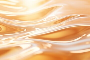 Poster - Golden liquid forming elegant waves, creating a luxurious and visually appealing texture
