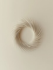 Fototapete - Artistic design featuring spiral textures in neutral tones on smooth background. Generative AI