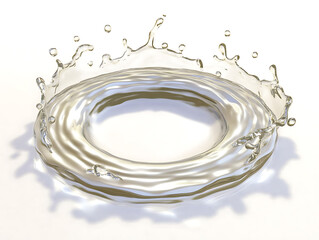 Poster - Dynamic water splash studio environment high-resolution image isolated background creative concept for visual impact