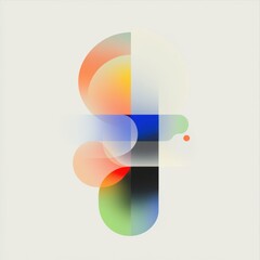 Poster - Vibrant gradients abstract digital art contemporary design minimalist modern aesthetic