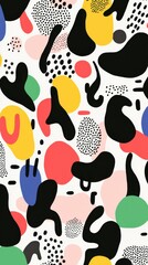Poster - Vibrant abstract shapes digital artwork modern art creative environment colorful social cohesion concept