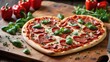 © asik - 'Delicious American Pizza on Rustic Wooden Table with Text Space'
