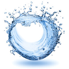 Poster - Dynamic water splash action studio high-resolution image isolated close-up fluid motion