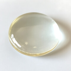 Poster - Clear gel droplet on white surface macro photography close-up minimalist style abstract concept