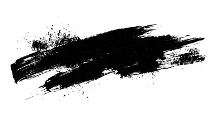 Aufkleber - Simple black brush strokes on a white background. Abstract Black Brush Stroke on White Canvas. Abstract black in splash, paint, brush strokes, stain grunge isolated on white background,