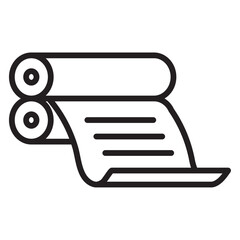 Poster - printing press icon isolated flat vector in outline