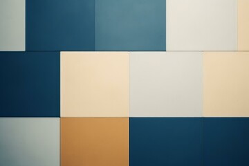 Poster - Colorful square tiles create a modern, geometric pattern, perfect for backgrounds and design projects