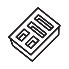 Poster - School lunch tray icon Isolated flat vector in outline