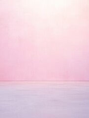 Wall Mural - Soft pink wall and pale floor create a serene, minimalist backdrop.