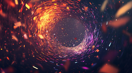 Colorful swirling vortex, abstract background, energy flow, digital art, website banner