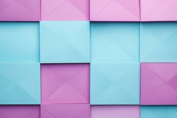 Leinwandbilder - Geometric pattern forming modern abstract background with pink and blue square tiles