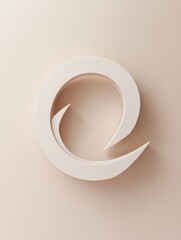 Fototapete - Elegant circular design in soft tones with curved accents highlighting simplicity and modern aesthetics. Generative AI