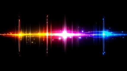 Wall Mural - vibrant rainbow lightwave energy abstract design