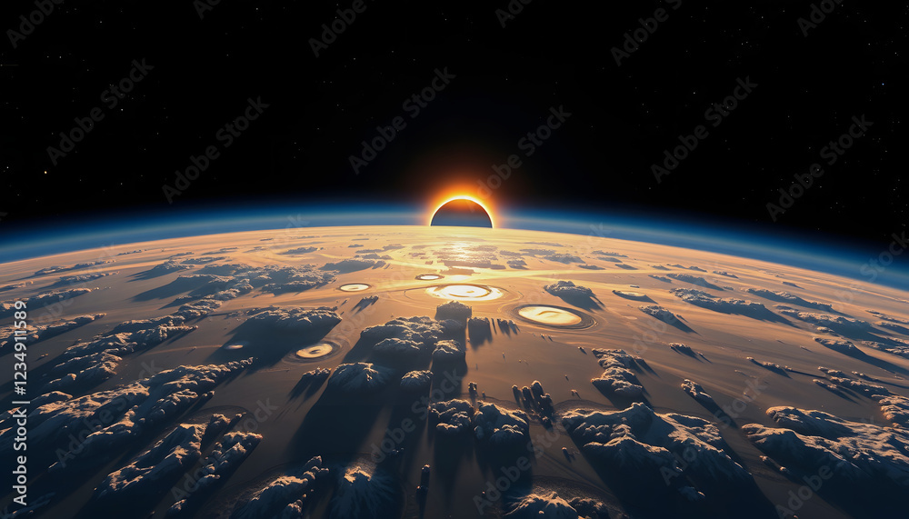 A breathtaking vista as the shadow cone of the solar eclipse races ...