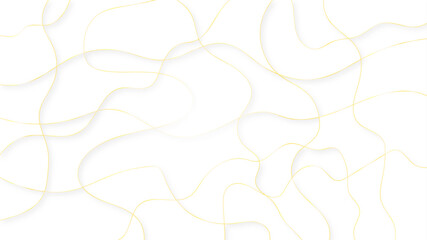 Aufkleber - abstract white background with random geometric shape and golden stroke
