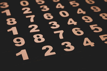 Poster - Background of numbers. from zero to nine. Numbers texture. Finance data concept. Matematic. Seamless pattern with numbers. financial crisis concept. Business success.