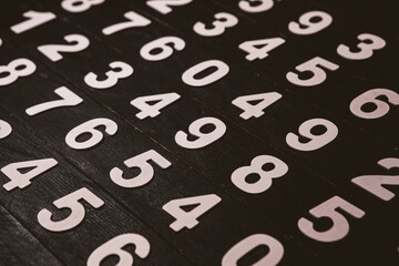 Poster - Abstract background with random numbers. Business pattern. banking activity with numbers and mathematics.