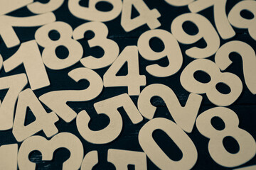 Poster - Abstract background with random numbers. Business pattern. banking activity with numbers and mathematics.
