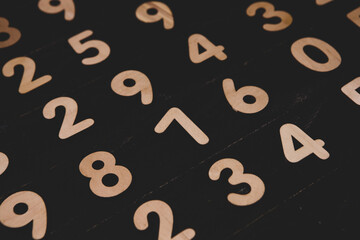 Poster - Background of numbers. from zero to nine. Numbers texture. Finance data concept. Matematic. Seamless pattern with numbers. financial crisis concept. Business success.