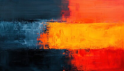 Poster - Bold abstract artwork showcasing vibrant colors and dynamic brush strokes.