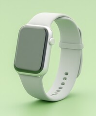 Poster - Pale Green Smartwatch with Blank Screen, Minimalist Design