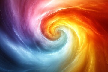 Canvas Print - Abstract swirling colors of blue orange and yellow