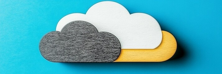 Wall Mural - Abstract Cloud Design Three Dimensional Colorful Modern Art Digital Background Illustration sky idea