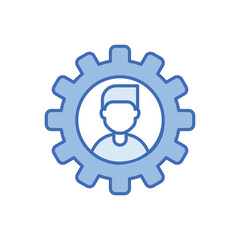 Wall Mural - Employee vector icon