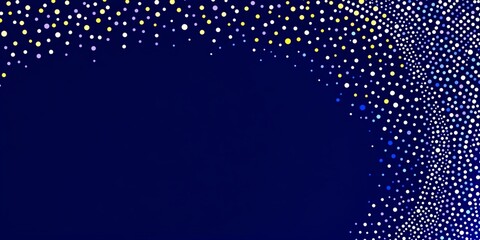 Poster - Abstract Blue Background with Colorful Dots Festive Design Pattern Texture Celebration art card dark