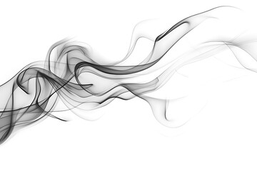 Poster - black smoke isolated on a white or transparent background 
