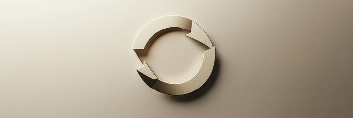 Leinwandbilder - Symbol representing recycling and sustainability displayed on a neutral background for environmental awareness. Generative AI