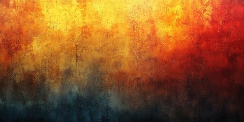 Poster - Vibrant abstract texture with warm colors blending into cool tones in a gradient pattern