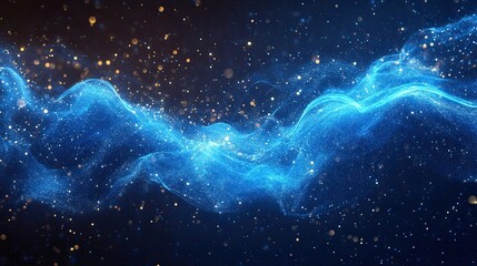 png abstract blue light wave motion -