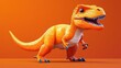 © darion - A vibrant, cartoon-style orange dinosaur with a playful expression.