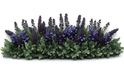 Wall Mural - Lavenders and ferns create a beautiful floral arrangement