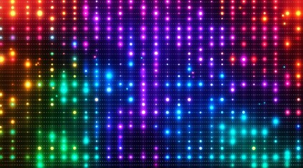 Poster - Technological and attractive background with geometric patterns and neon colors