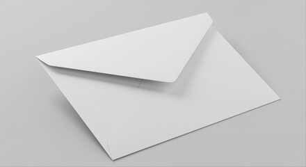 Fototapete - White envelope mockup graphic. White envelope isolated on gray background